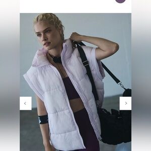 Free People Light Purple Puffer Vest